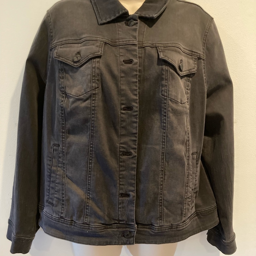 Chico’s black denim jacket